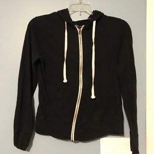 -Aeropostale zip up light weight thin jacket black